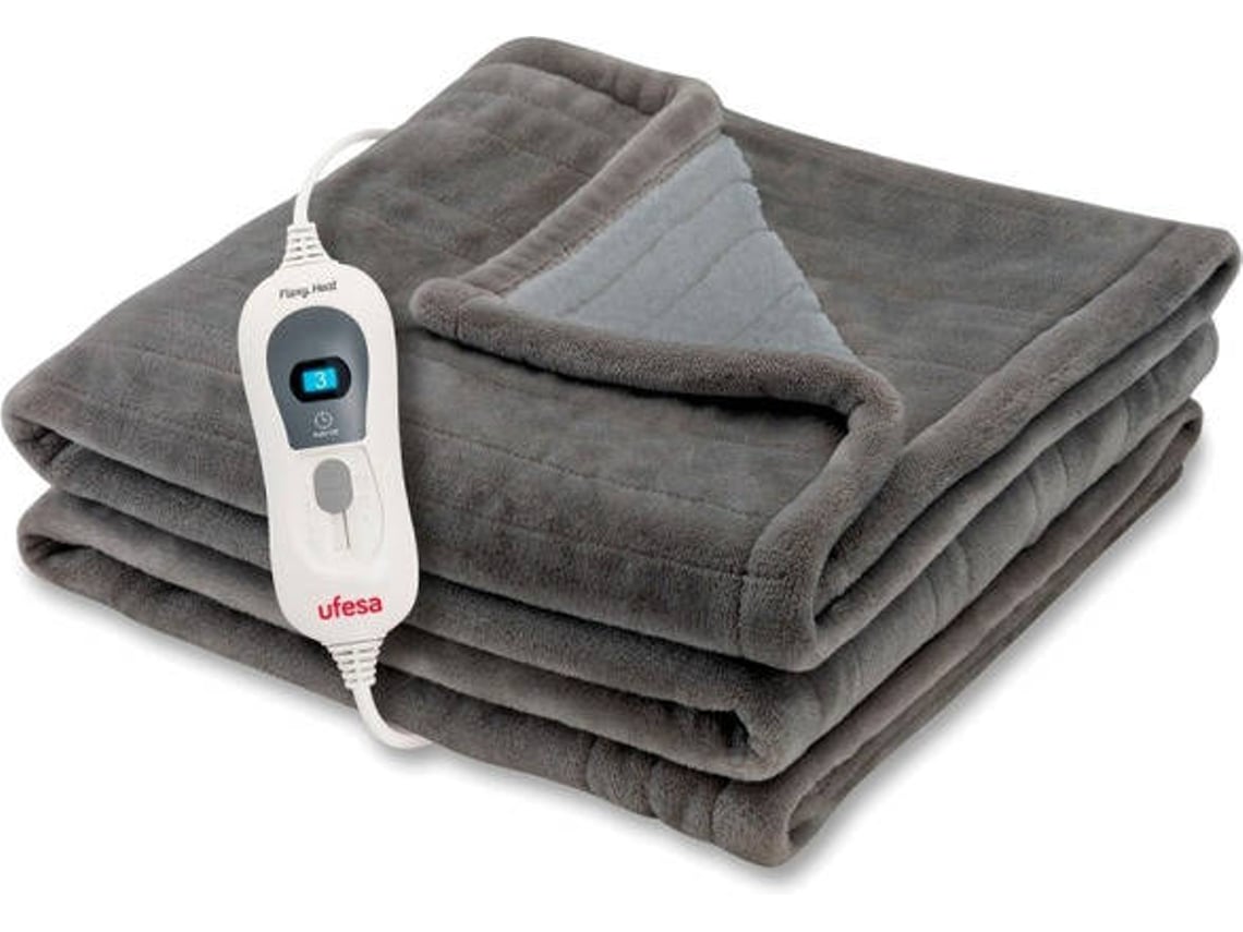 Manta eléctrica calienta camas Ufesa SOFTY FLEECE, 120W, 150 x 100 cm, 3 temperaturas, auto apagado